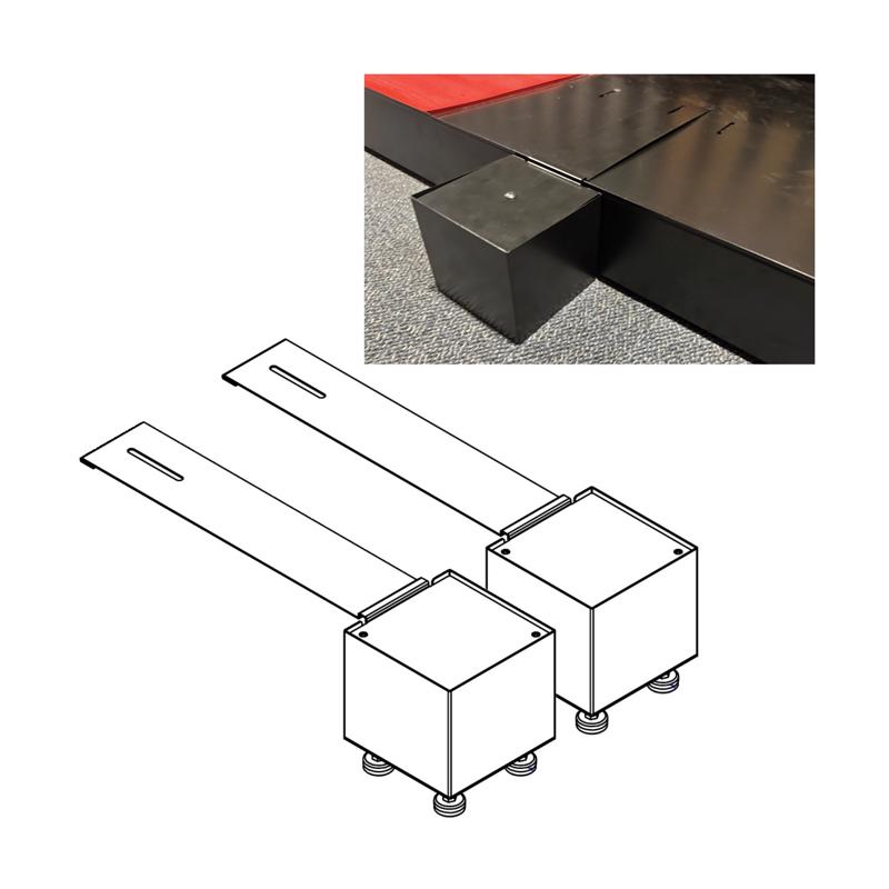 6 in. H X 4 in. W X 18 in. D Black Metal Elevate Extension Base Block Display