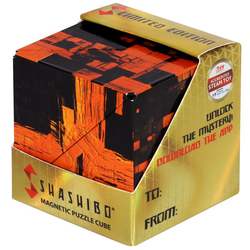 Shashibo Seasonal Series Spooky Magnetic Puzzle Cube Orange 12 pc
