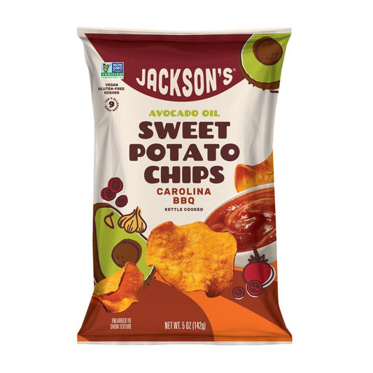 Jackson's Carolina BBQ Kettle Cooked Potato Chips 5 oz Bagged