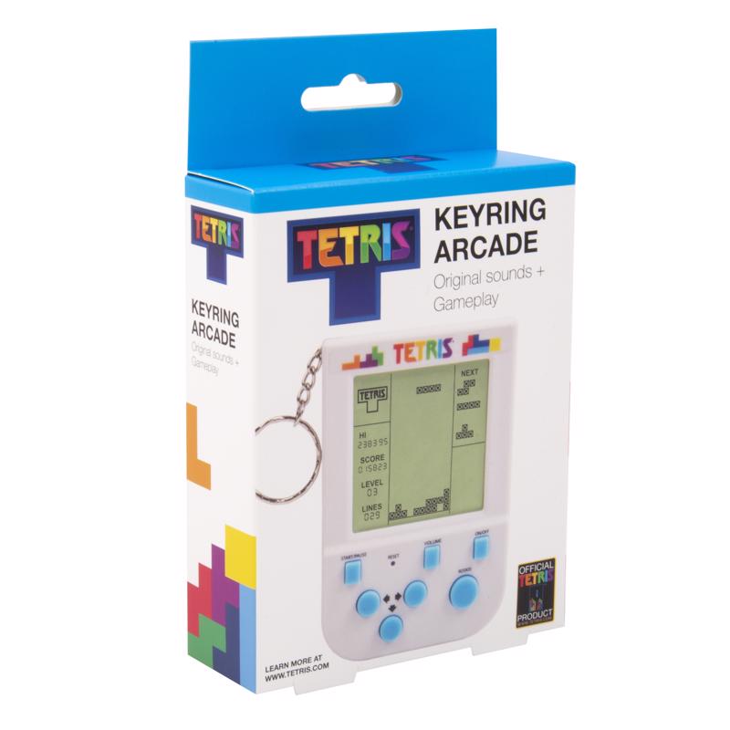 Fizz Tetris Key Ring Arcade Game White