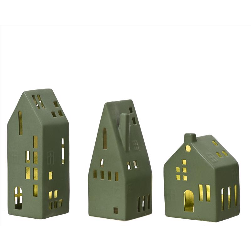 Decoris Green House Candle Holder 7 in.