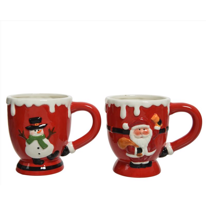 Decoris Red Santa Claus Mug 4 in.