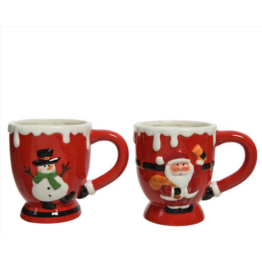 Decoris Red Santa Claus Mug 4 in.