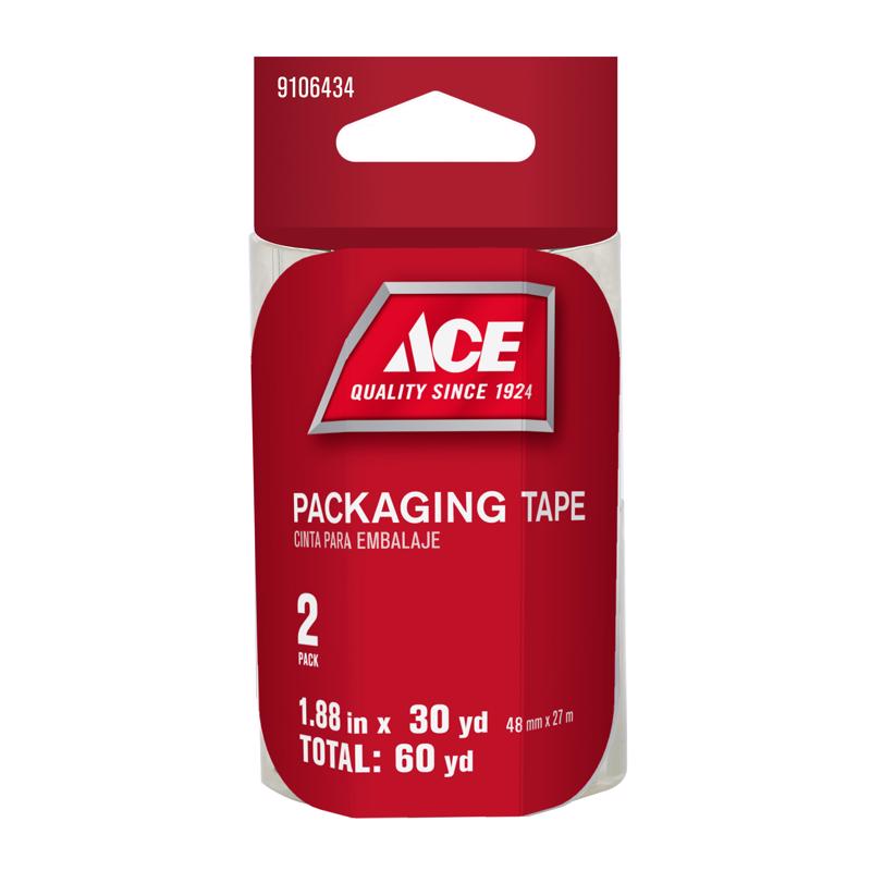ACE 1.88 in. W X 30 yd L Packaging Tape 2 pk