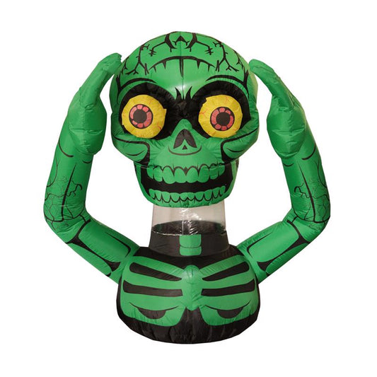 Celebrations 6 ft. LED Prelit Animated Big-Eyed Skeleton Inflatable