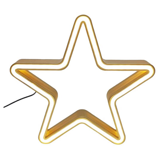 Celebrations LED Warm White Star Table Decor 9 in.