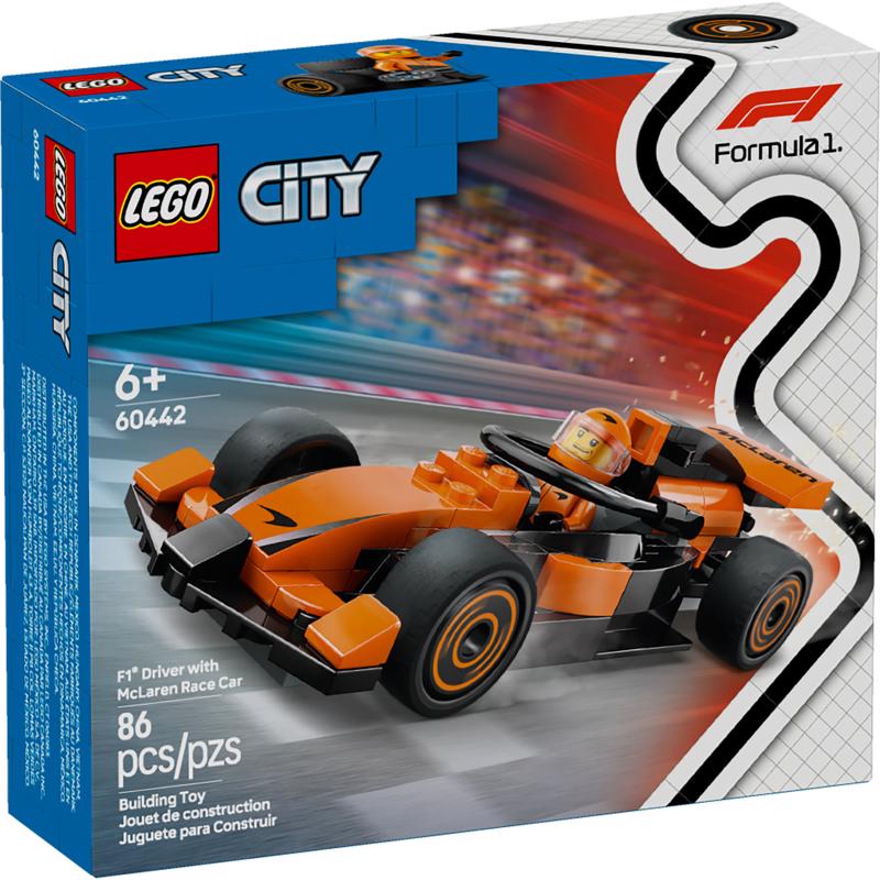 LEGO City F1 Driver with McLaren Race Car Building Set Multi 86 pc