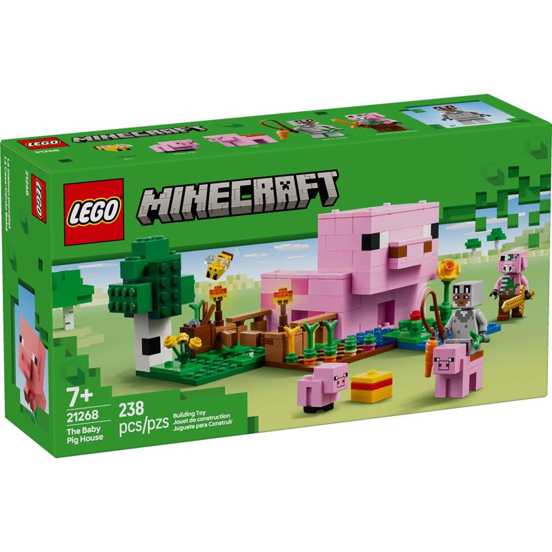 LEGO Minecraft The Baby Pig House Building Toy Multi 238 pc