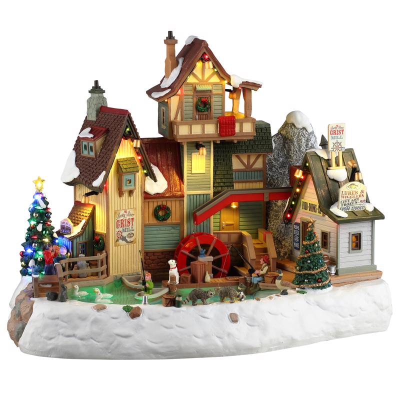 Lemax Multicolored The Rocky River Grist Mill Christmas Village