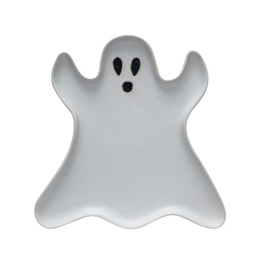 Creative Co-Op Ghost Plate Halloween Decor