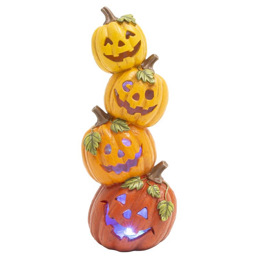 Gerson 16 in. Stacked Pumpkins Halloween Decor