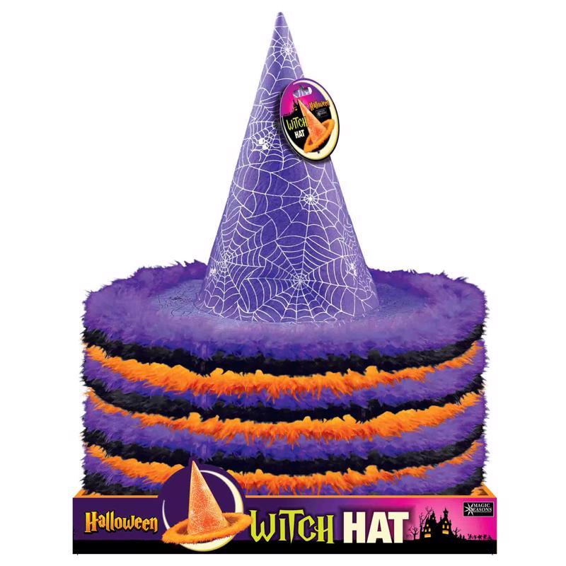 Magic Seasons Halloween Spiderweb Witch Hat 1 pk