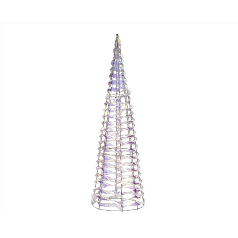 Lumineo LED Iridescent Cone tree Table Decor 3 ft.