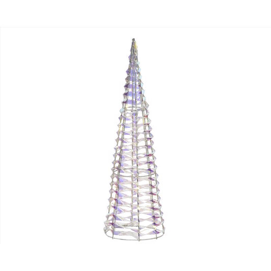 Lumineo LED Iridescent Cone tree Table Decor 3 ft.