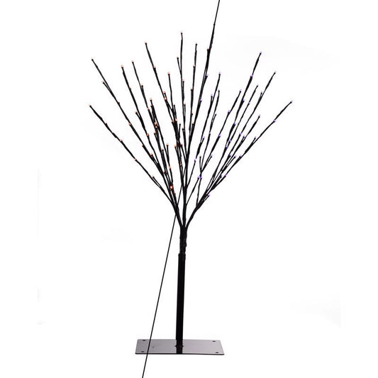 Celebrations Orange/Purple 32 in. LED Light Burst Halloween Decor