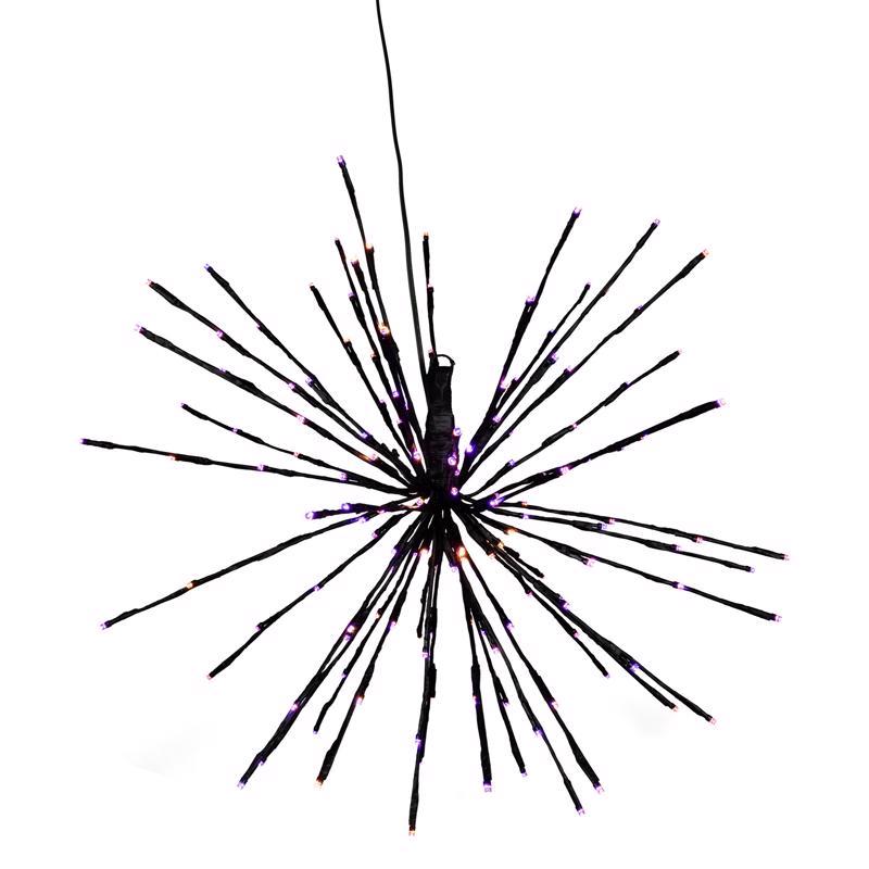 Celebrations Orange/Purple 24 in. LED Prelit Starlight Burst Halloween Decor