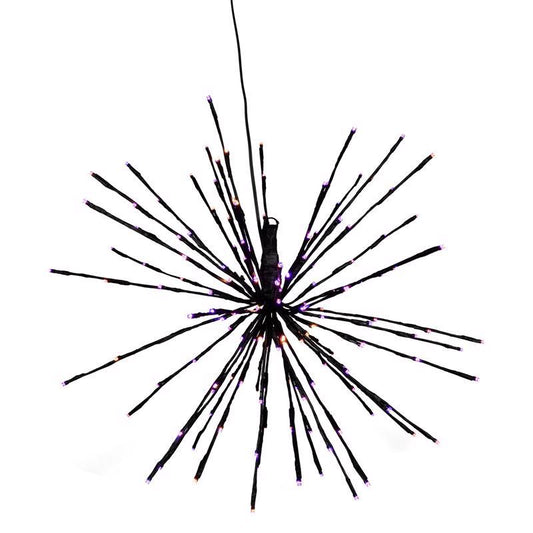 Celebrations Orange/Purple 24 in. LED Prelit Starlight Burst Halloween Decor