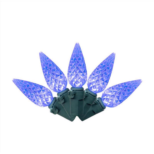 Celebrations Classic LED C6 Blue 100 ct String Christmas Lights 297 ft.
