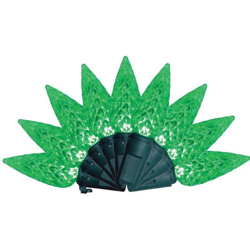 Celebrations Classic LED C6 Green 100 ct String Christmas Lights 297 ft.