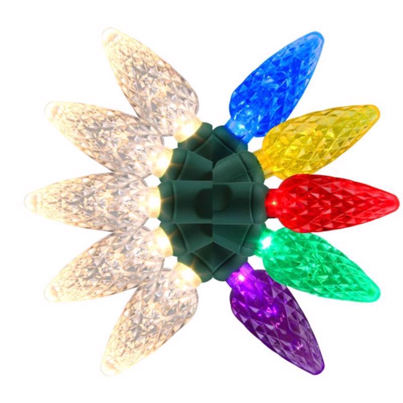 Celebrations Classic LED C6 Multicolored/Warm White 50 ct String Christmas Lights 16 ft.