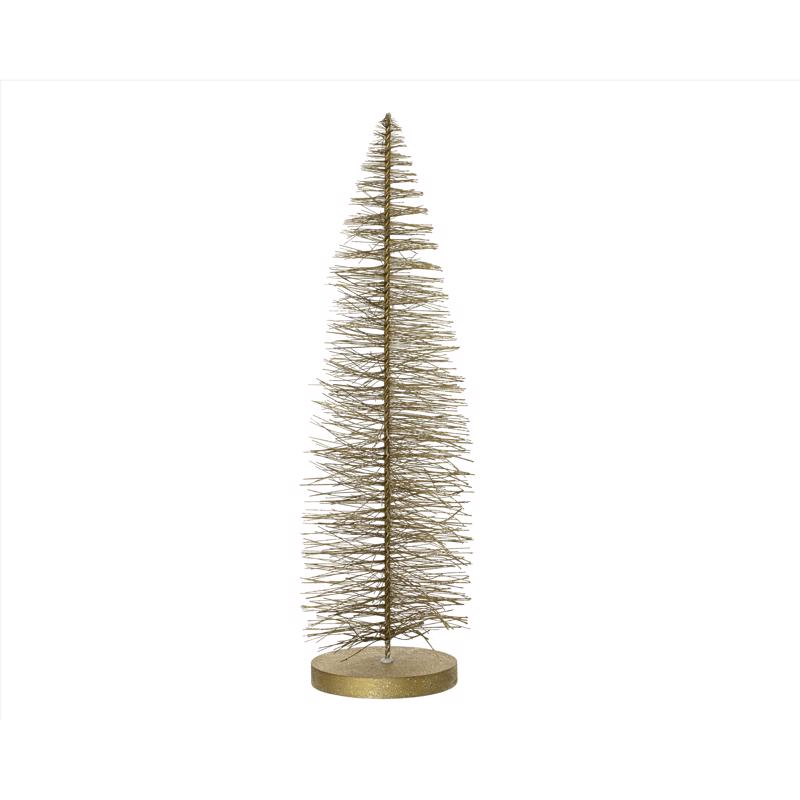 Decoris Gold Brush Mini Tree Table Decor 20 in.