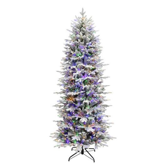Holiday Bright Lights 7-1/2 ft. Slim LED 1250 ct Emerald Pine Color Changing Christmas Tree