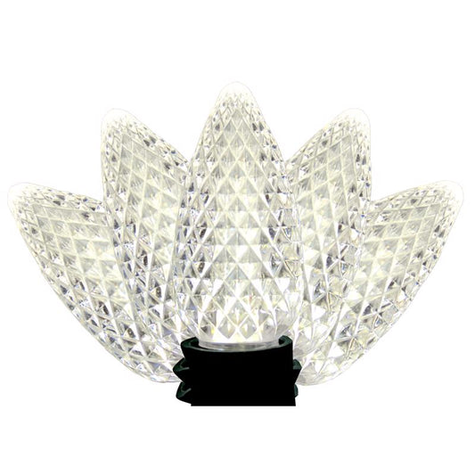 Holiday Bright Lights LED C9 Pure White 25 ct Christmas Light Bulbs