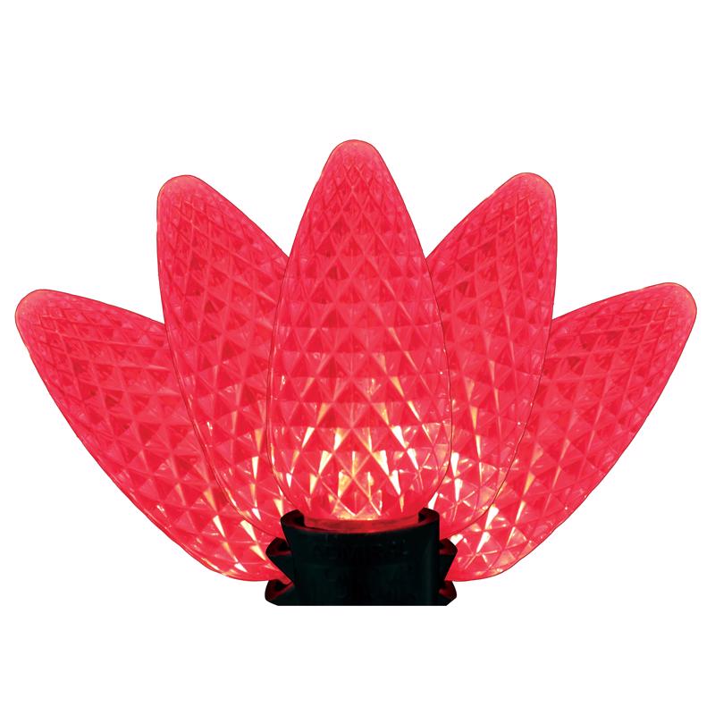 Holiday Bright Lights LED C9 Red 25 ct Christmas Light Bulbs