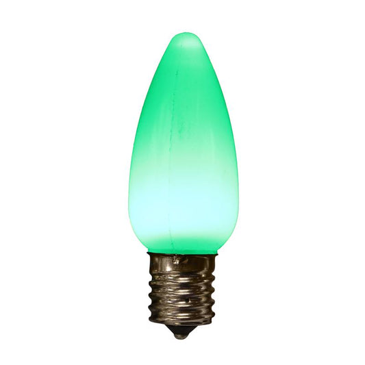 Holiday Bright Lights LED C9 Green 25 ct Christmas Light Bulbs