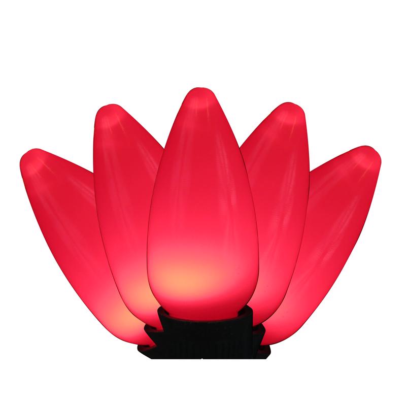 Holiday Bright Lights LED C9 Red 25 ct Christmas Light Bulbs