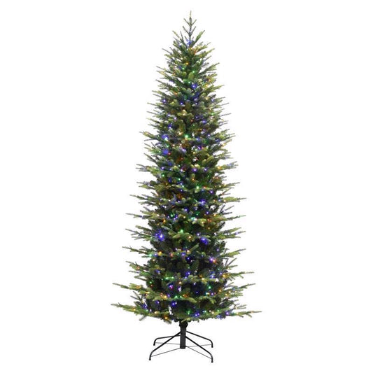 Holiday Bright Lights 6 ft. Pencil LED 1150 ct Emerald Pine Sparkle Color Changing Christmas Tree