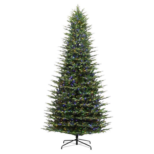 Holiday Bright Lights 12 ft. Slim LED 2900 ct Emerald Pine Sparkle Color Changing Christmas Tree