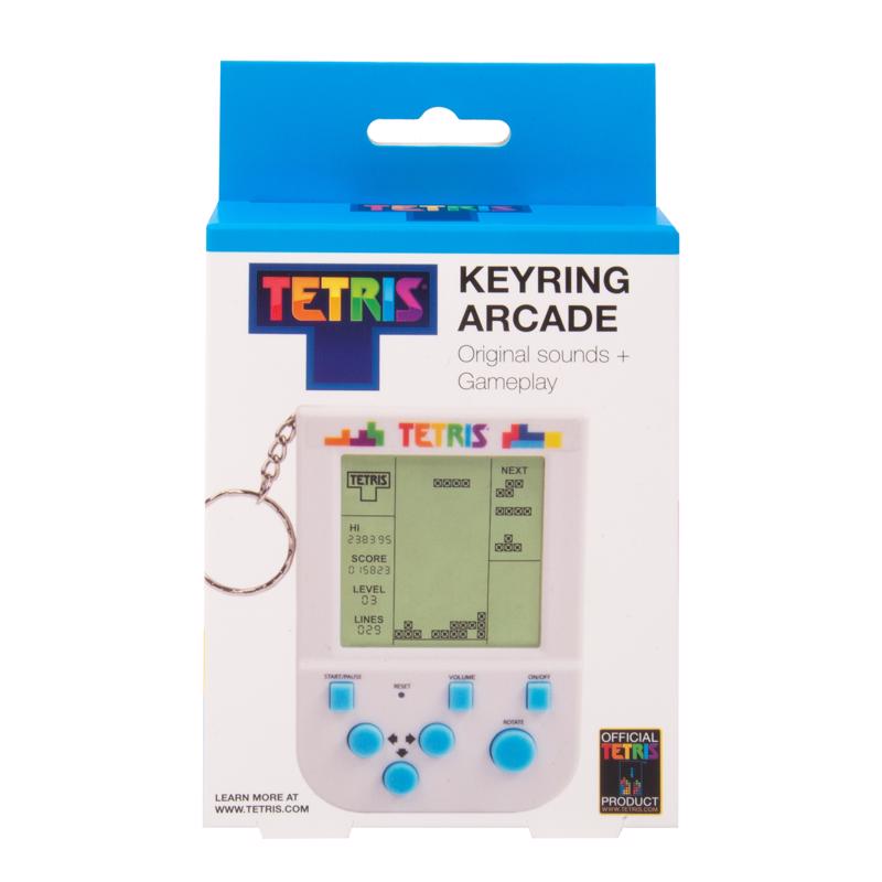 Fizz Tetris Keyring Arcade Game White