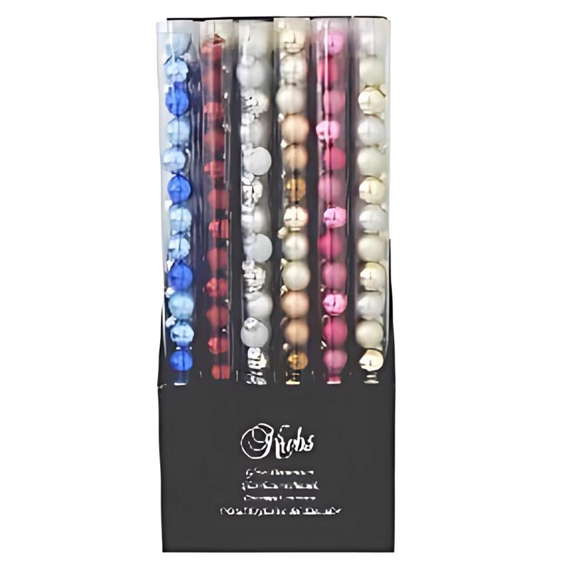 Krebs Assorted Fashion Mini Tube Ball Ornaments