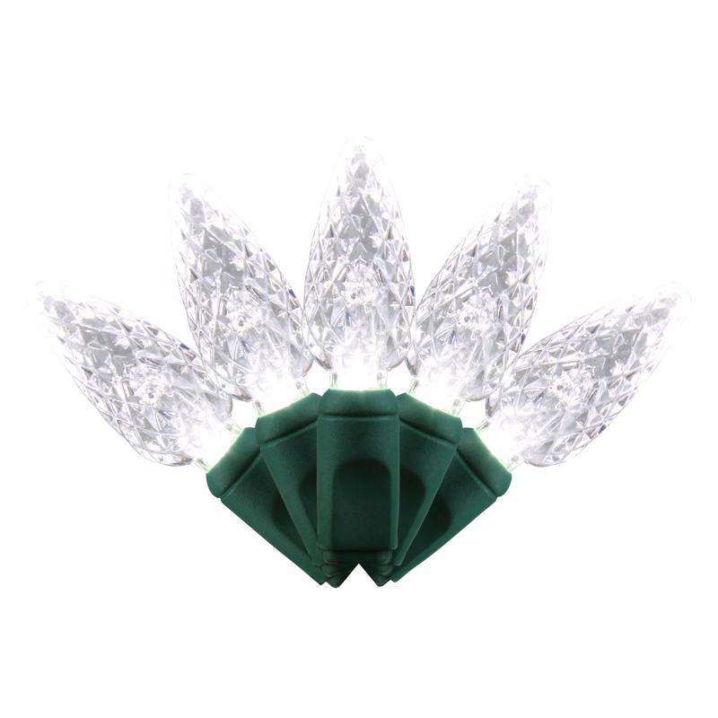 Celebrations LED C6 Pure White Replacement Christmas Light Bulbs