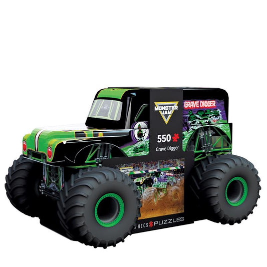 Eurographics Monster Jam Grave Digger Collectible Tins with Puzzles Multicolored 550 pc