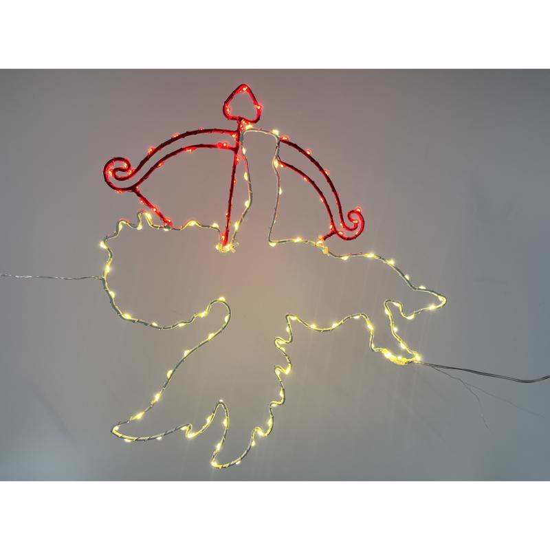 Celebrations Cupid Silhouette Window Decor Metal 1 pk