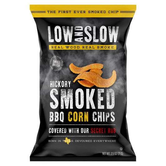 Low and Slow Hickory Smoked BBQ Corn Chips 2.5 oz Bagged