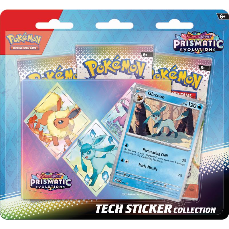 Pokemon Prismatic Evolutions Tech Sticker Collection Trading Cards