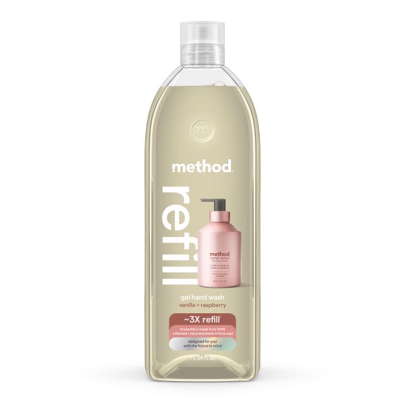 Method Vanilla & Raspberry Scent Gel Hand Wash 34 oz