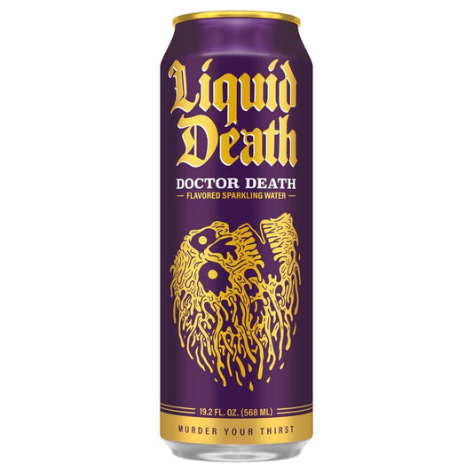 Liquid Death Doctor Death Sparkling Natural Mineral Water 19.2 fl. oz. 1 pk