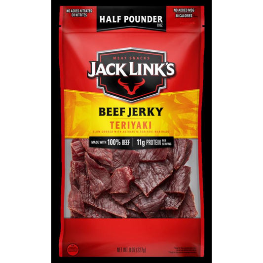 Jack Link's Teriyaki Beef Jerky 8 oz Bagged