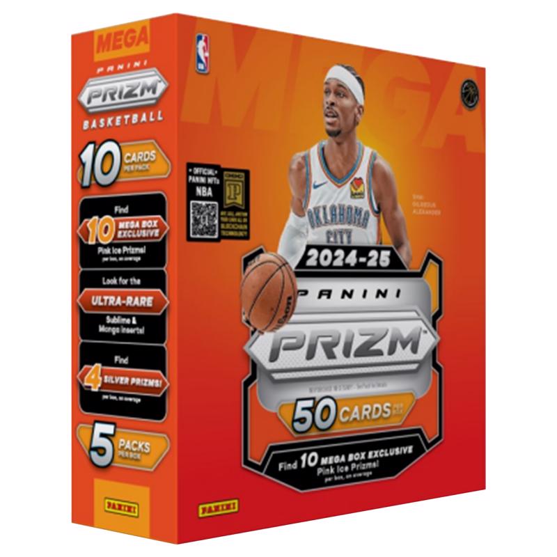 Panini Prizm 2024-25 NBA Mega Box Trading Cards Multicolored 50 pc