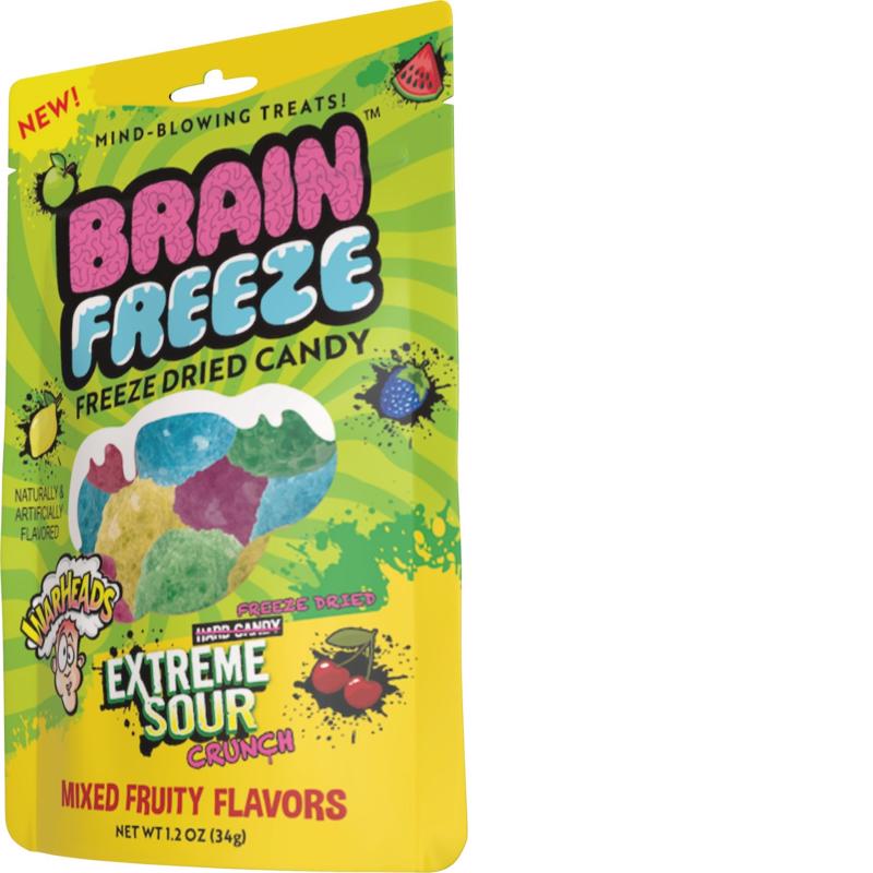 Brain Freeze Warheads Mixed Fruits Sour Candy 1.2 oz