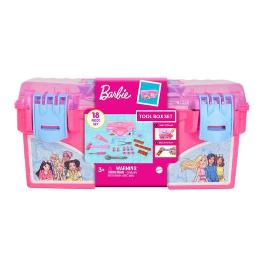 Maxx Bubbles Barbie Tool box Pink/Blue 18 pc