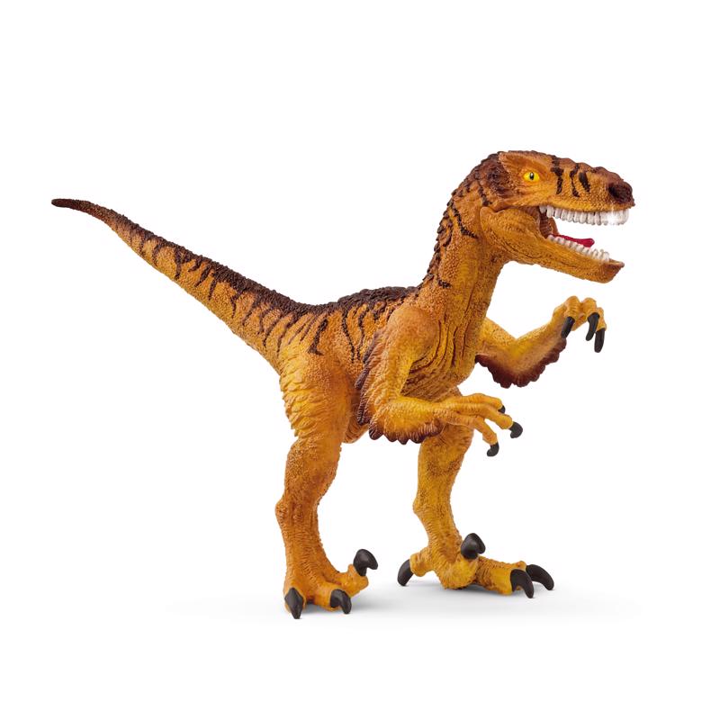 Schleich Velociraptor Dinosaur Figurine Yellow/Brown