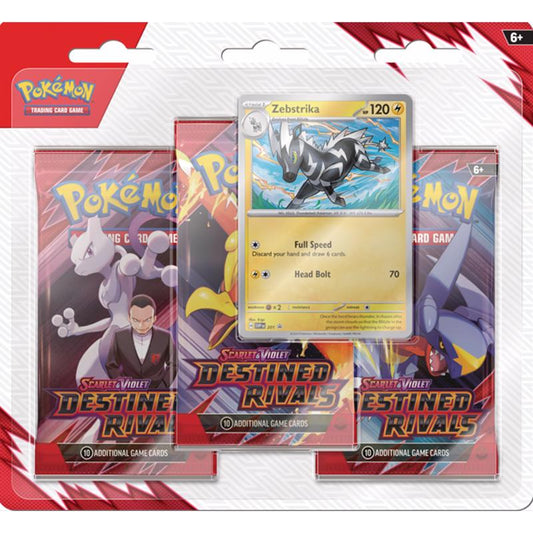 Pokemon Scarlet & Violet-Destined Rivals 3-Booster Blister Trading Cards Assorted