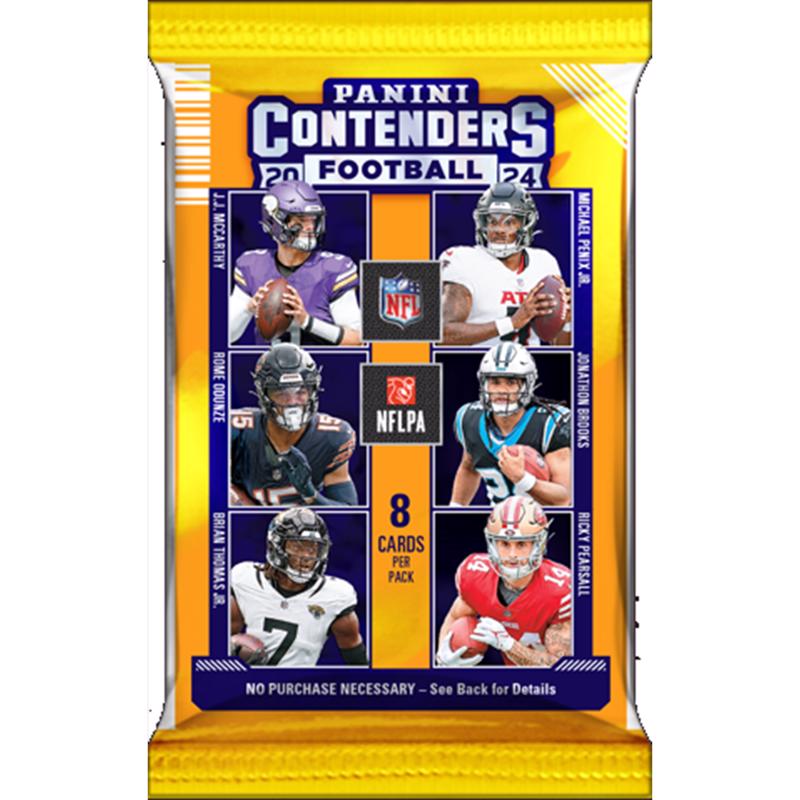 Panini NFL 2024 Contenders Foot Ball Retail Pack Trading Cards Multicolored