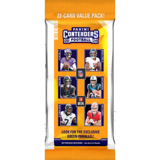 Panini NFL 2024 Contenders Foot Ball Fat Pack Trading Cards Multicolored