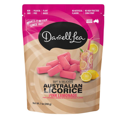 Darrell Lea Pink Lemonade Licorice Candy 7 oz
